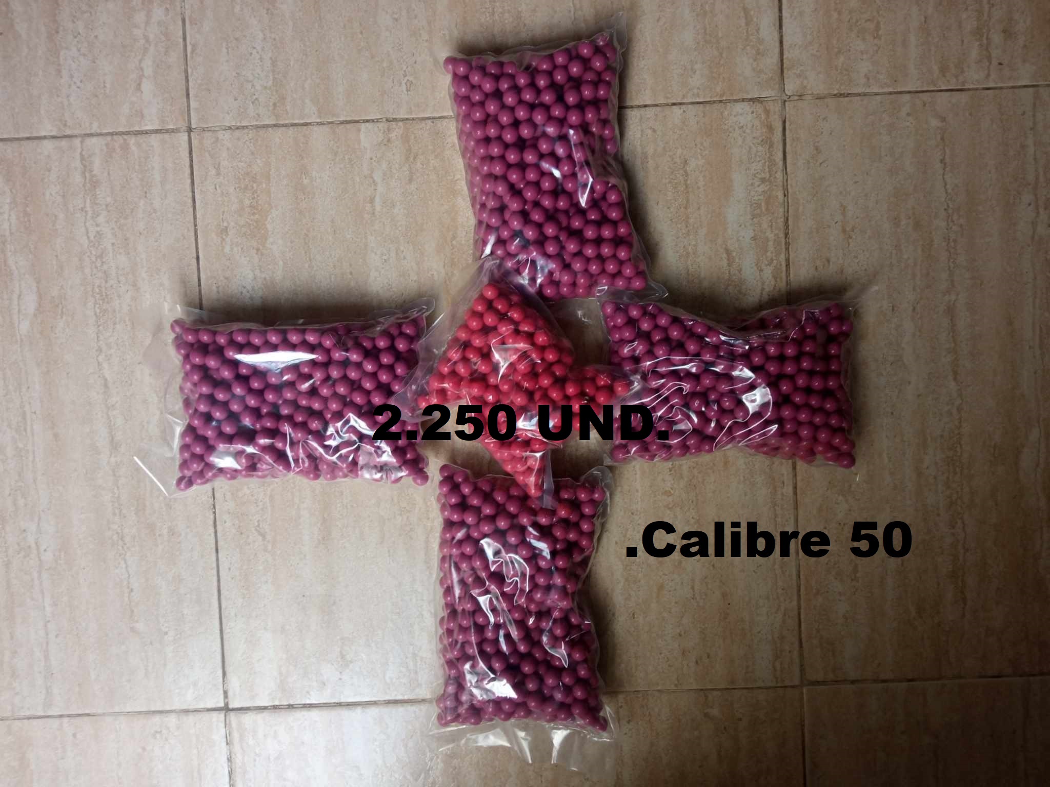 Paintballs Cal.50; 2.250 Unds . -*Envío Gratis 24/48Horas.